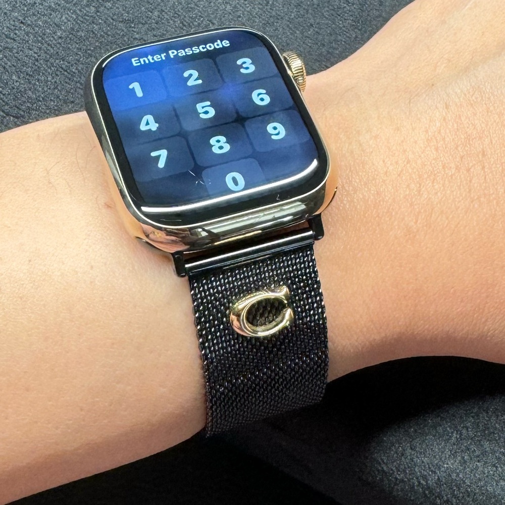 Apple Watch Series 9 Gold 41mm With Coach Strap